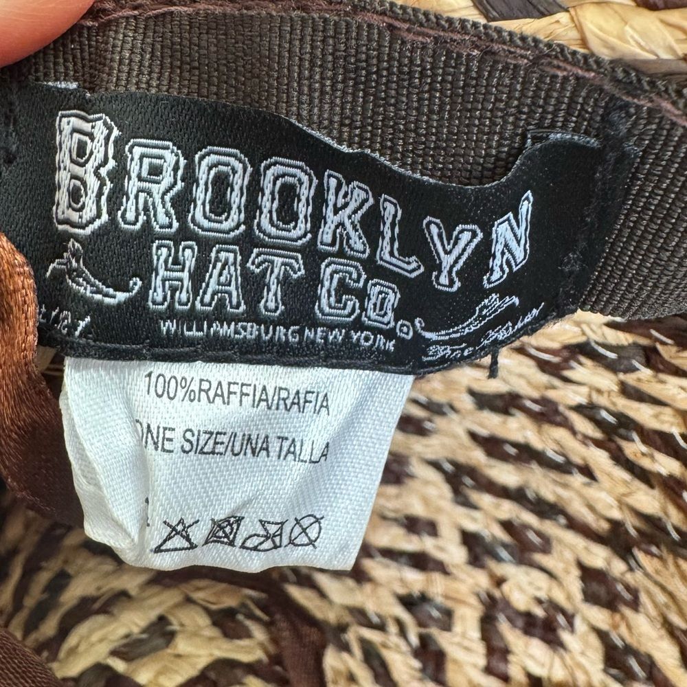 Brooklyn Hat Company Raffia Oversized Floppy Wide Brim Sun Hat One size - Picture 8 of 8